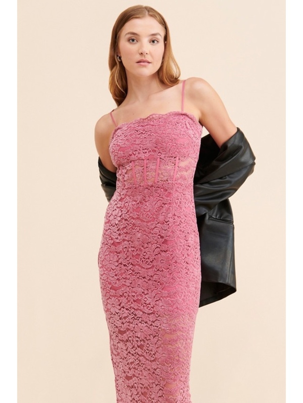 SAYLOR Anthropologie NWT Uri Lace Corset MIDI Dress